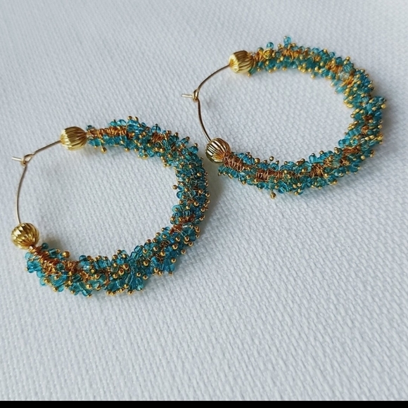 Handmade hoop earrings - Picture 2 of 5